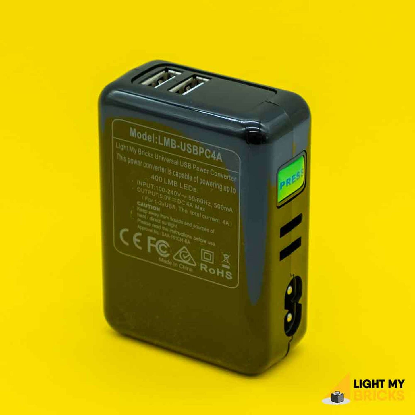 LMB Universal Power Adaptor 5V 4 Amp USB Wall Adaptor